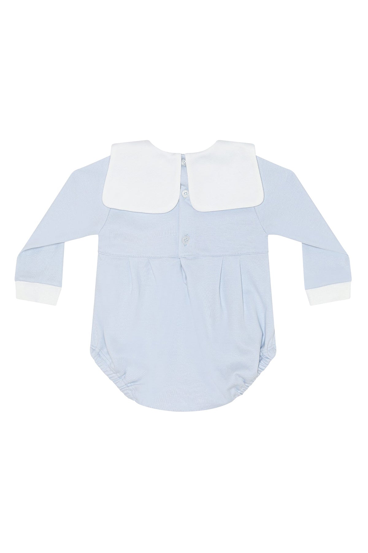 Blue Rocking Horse Embroidered Bubble LS