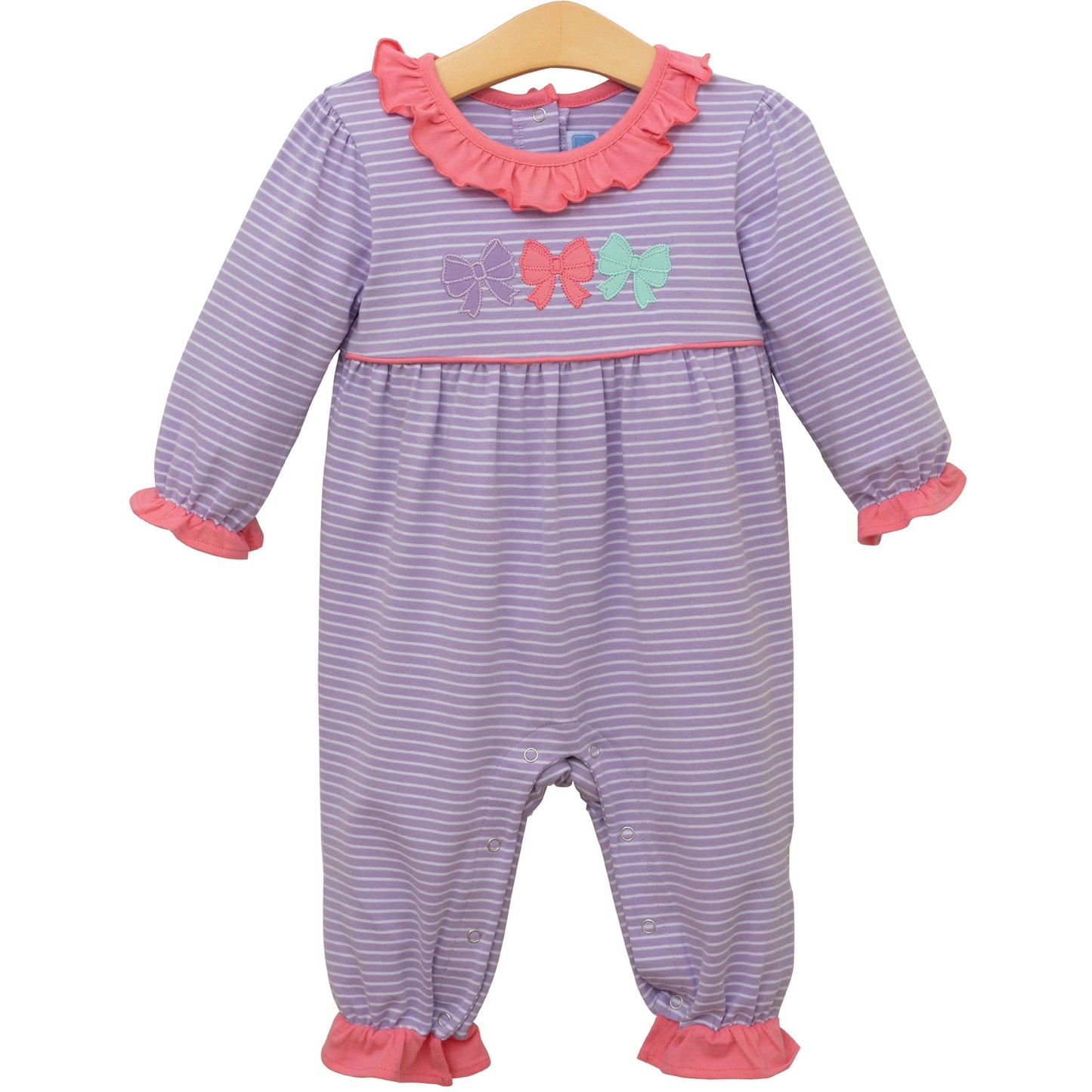 Bows Baby Girl Long Sleeve Romper