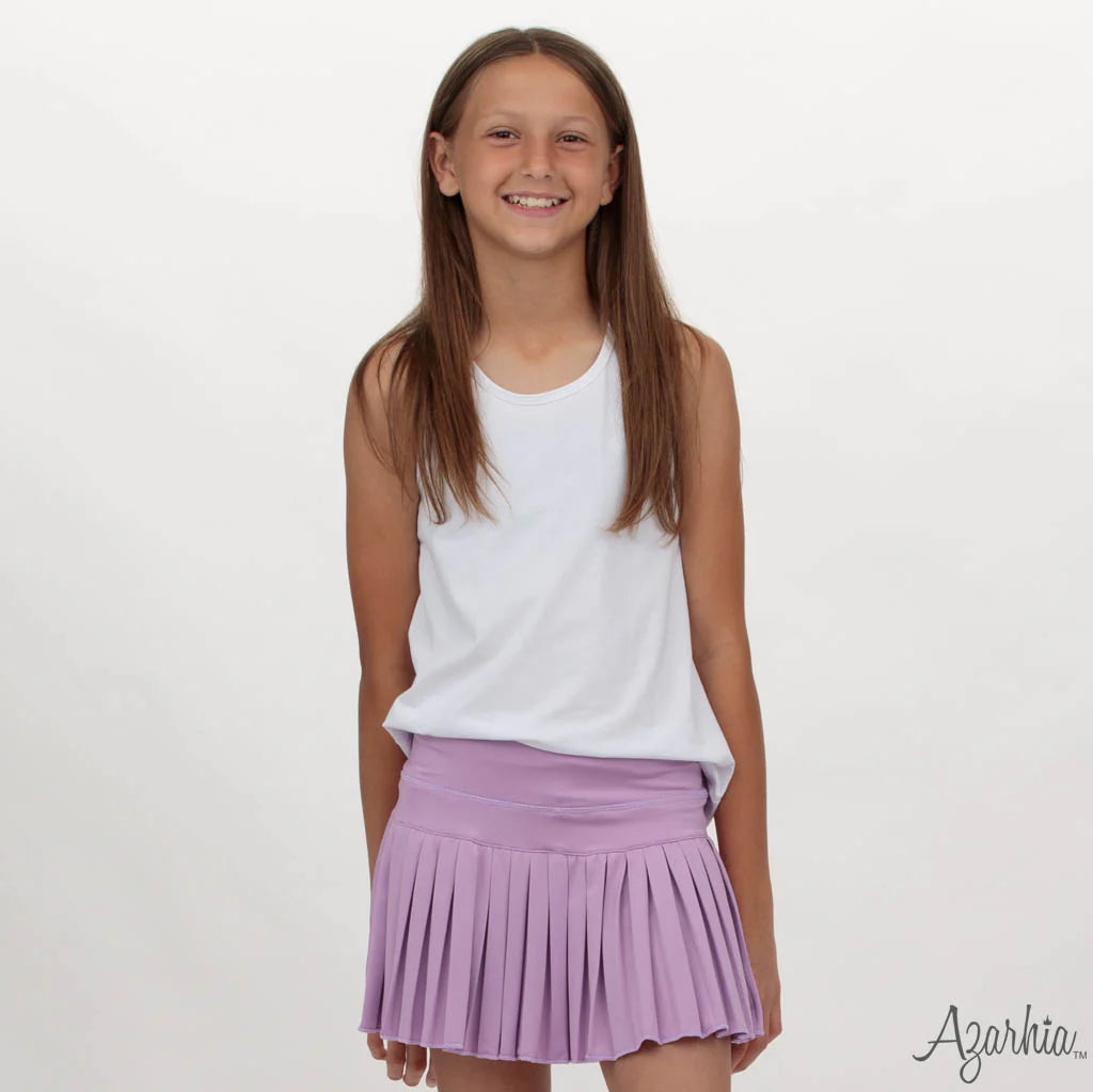 Mini Pleated Skort in Solid Lavender
