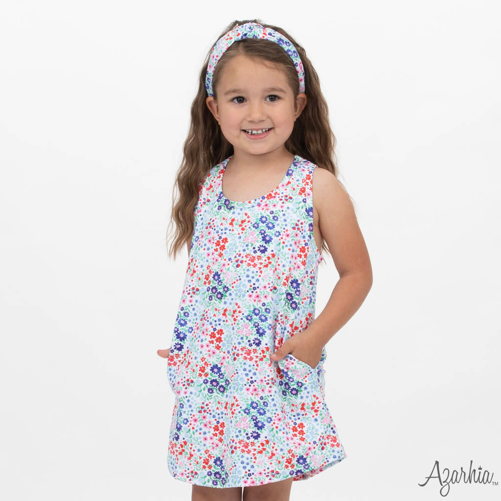 Liberty Flowers Top Knot Headband