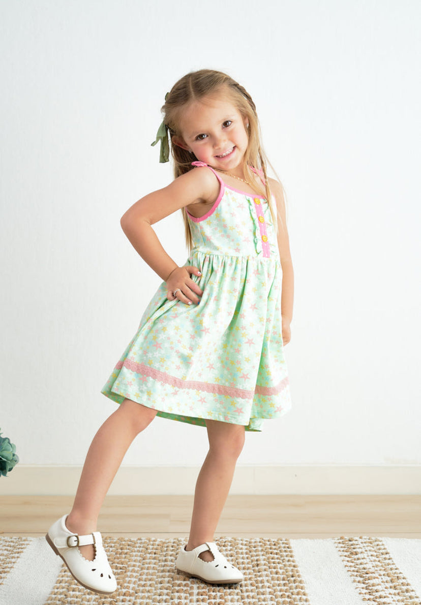 Platinum Star Print Dress– Sparkle & Shine for Every Occasion