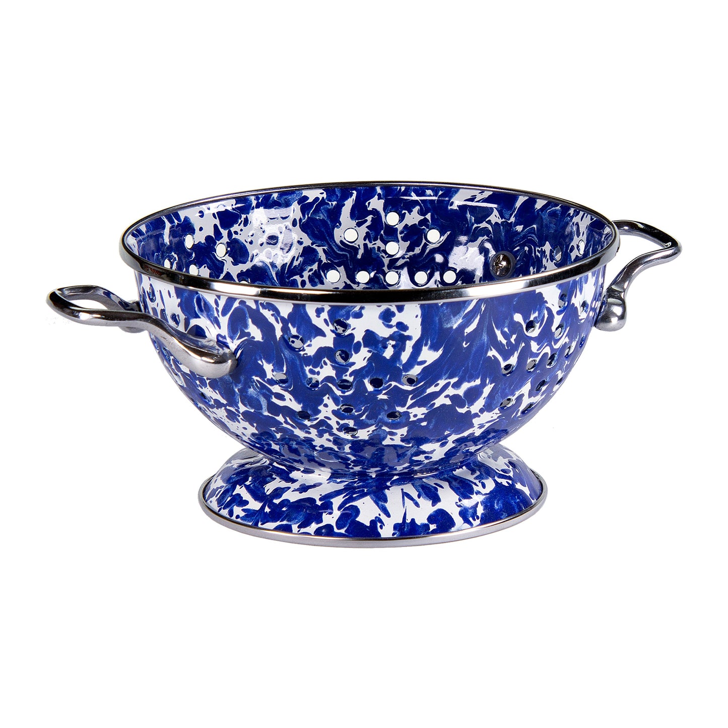 Cobalt Swirl Set Of Colanders