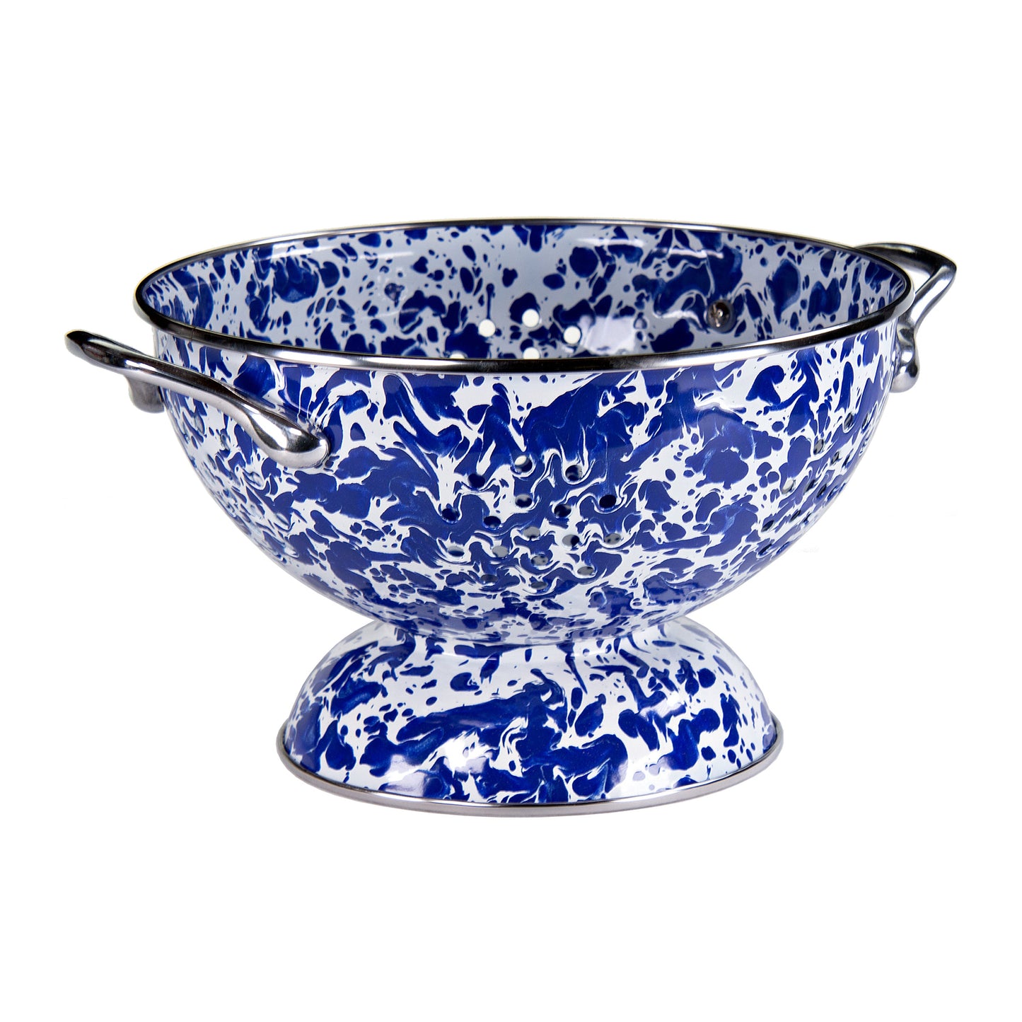 Cobalt Swirl Set Of Colanders