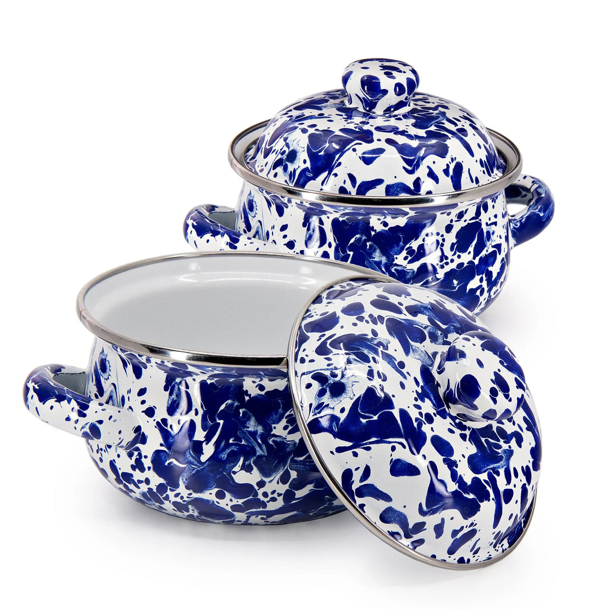 Cobalt Swirl Petite Tureens - Set of 2