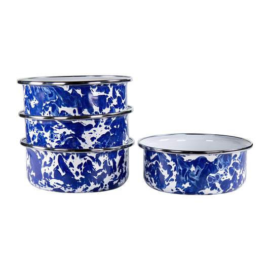 Cobalt Swirl 14oz Soup Bowls - Set of 4