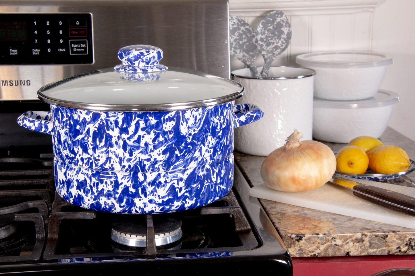 Cobalt Swirl 6 Qt Stock Pot