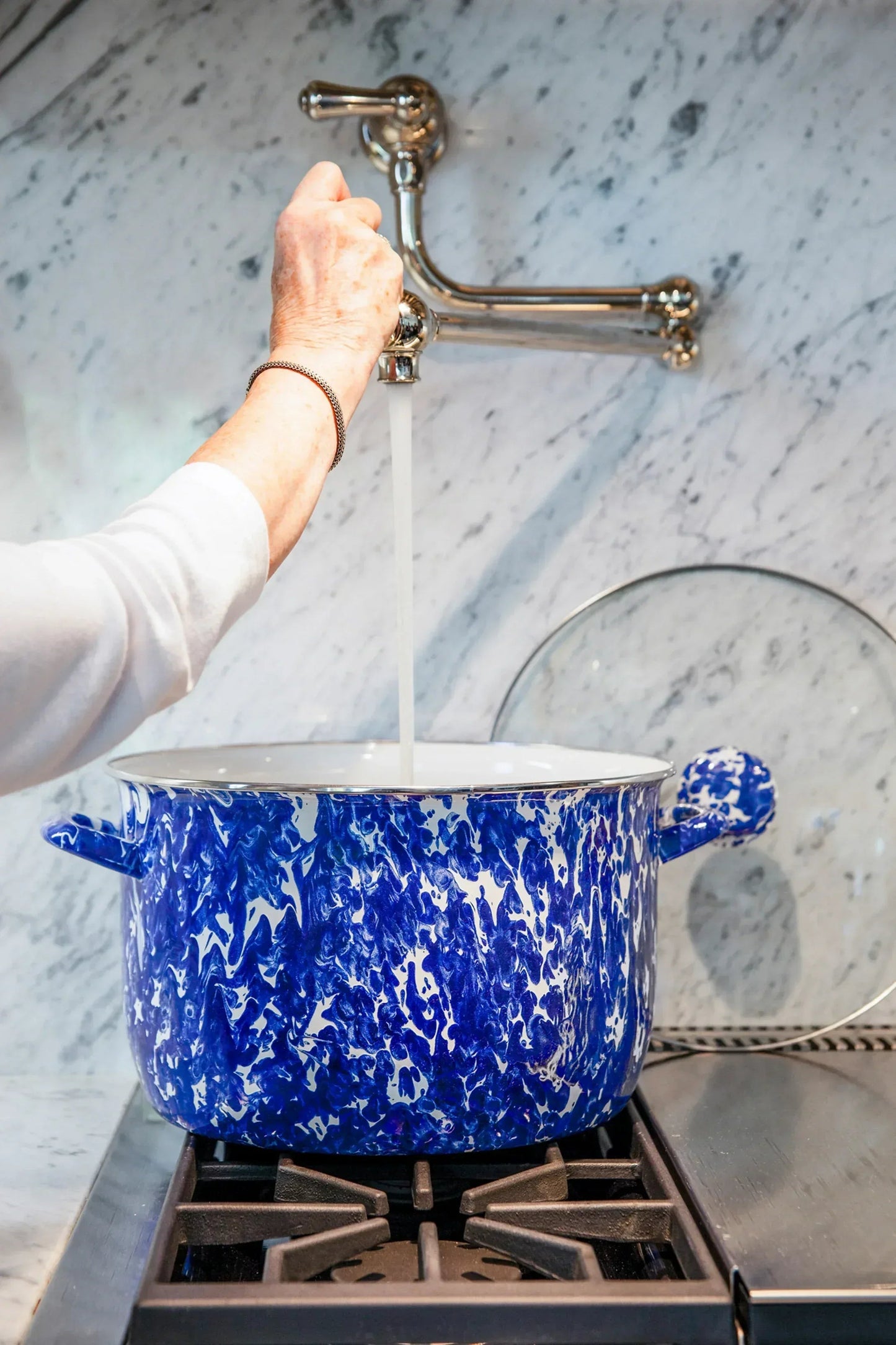 Cobalt Swirl 18 qt Stock Pot