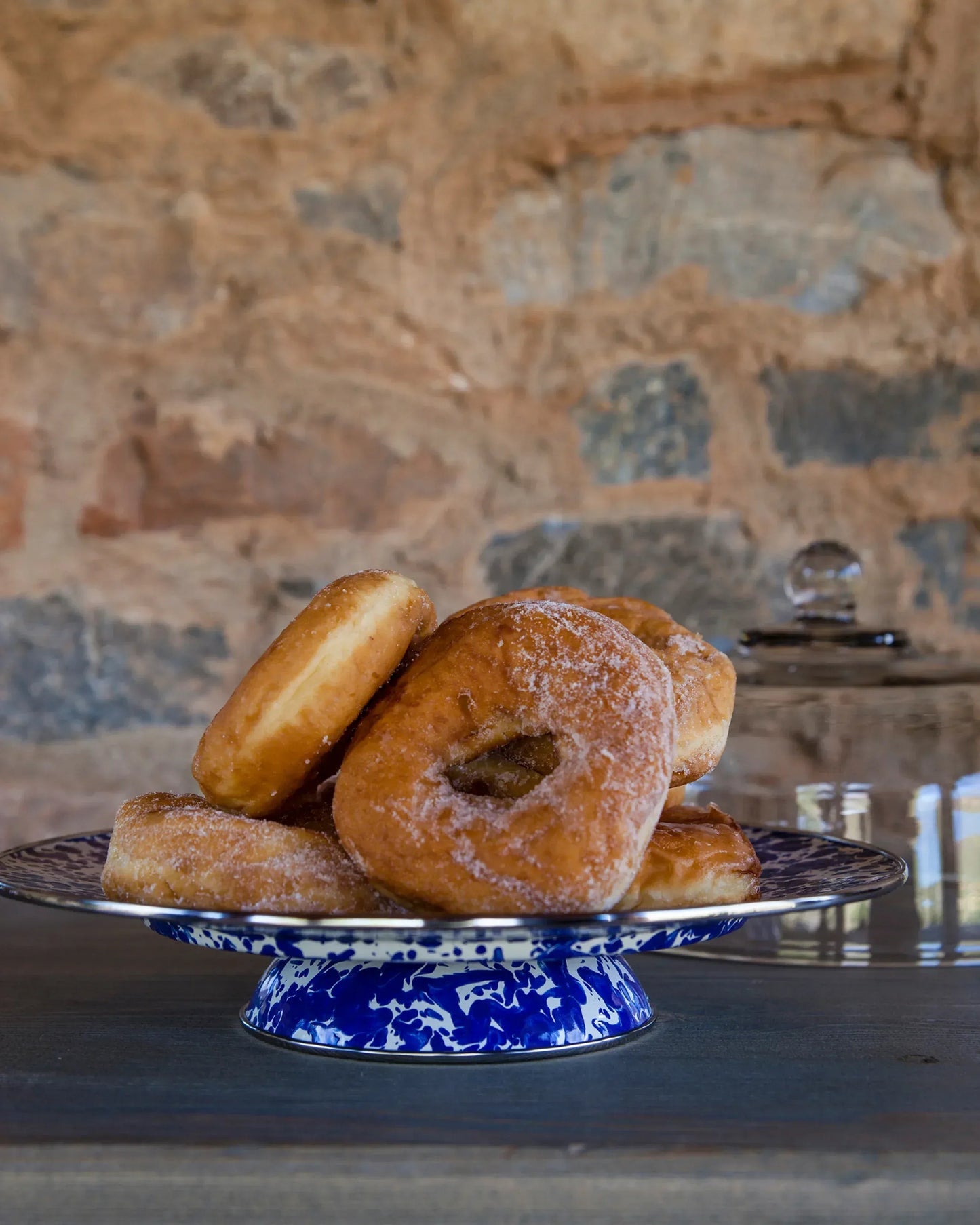 Cobalt Swirl Cake Plate
