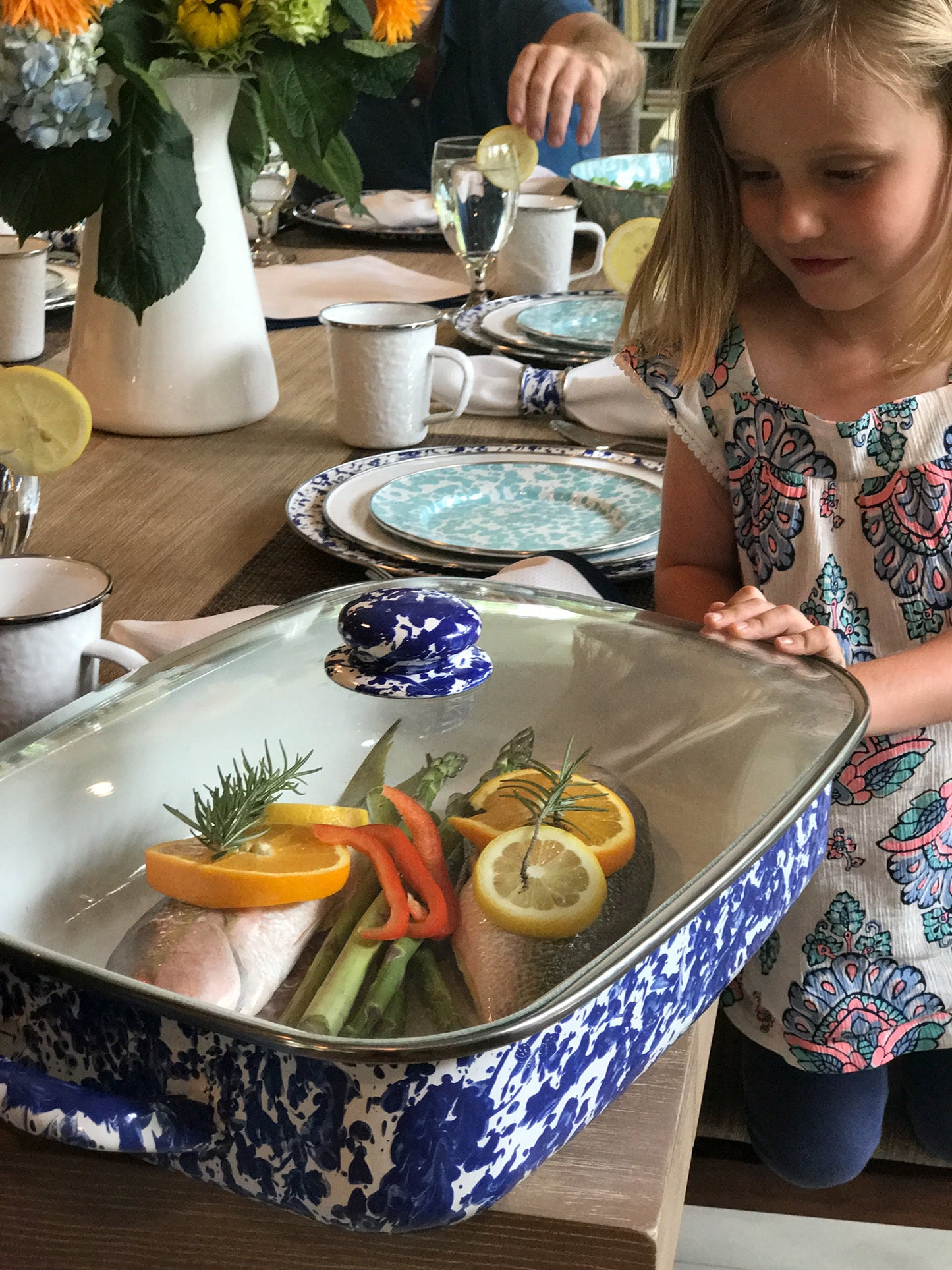 Cobalt Swirl Roasting Pan