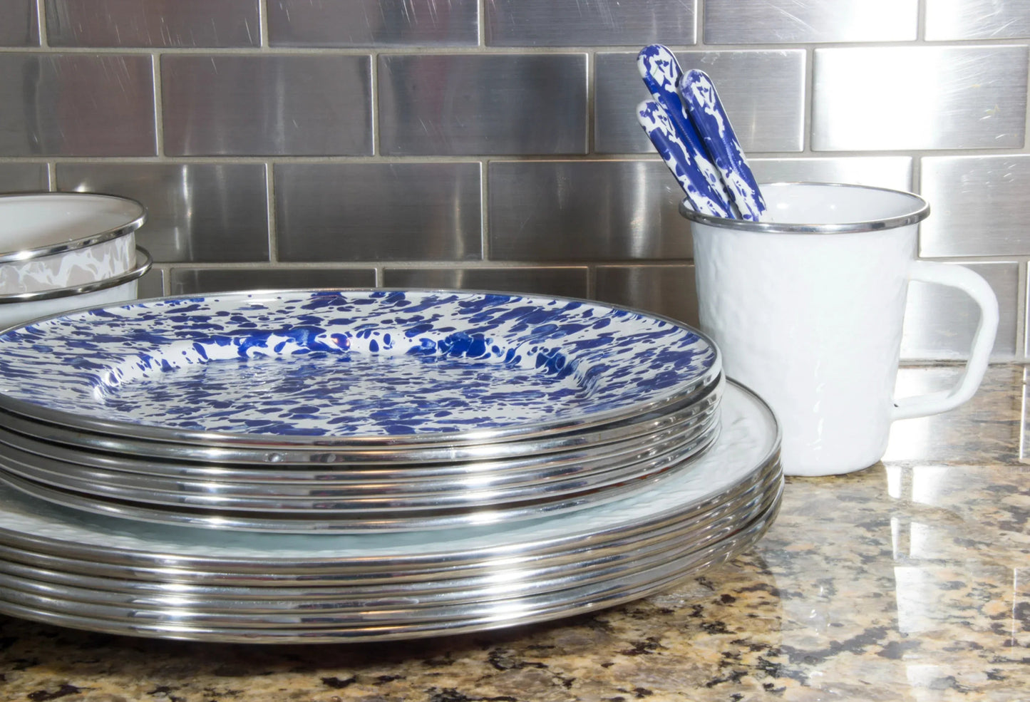 Cobalt Swirl Dinner Plates - Set of 4