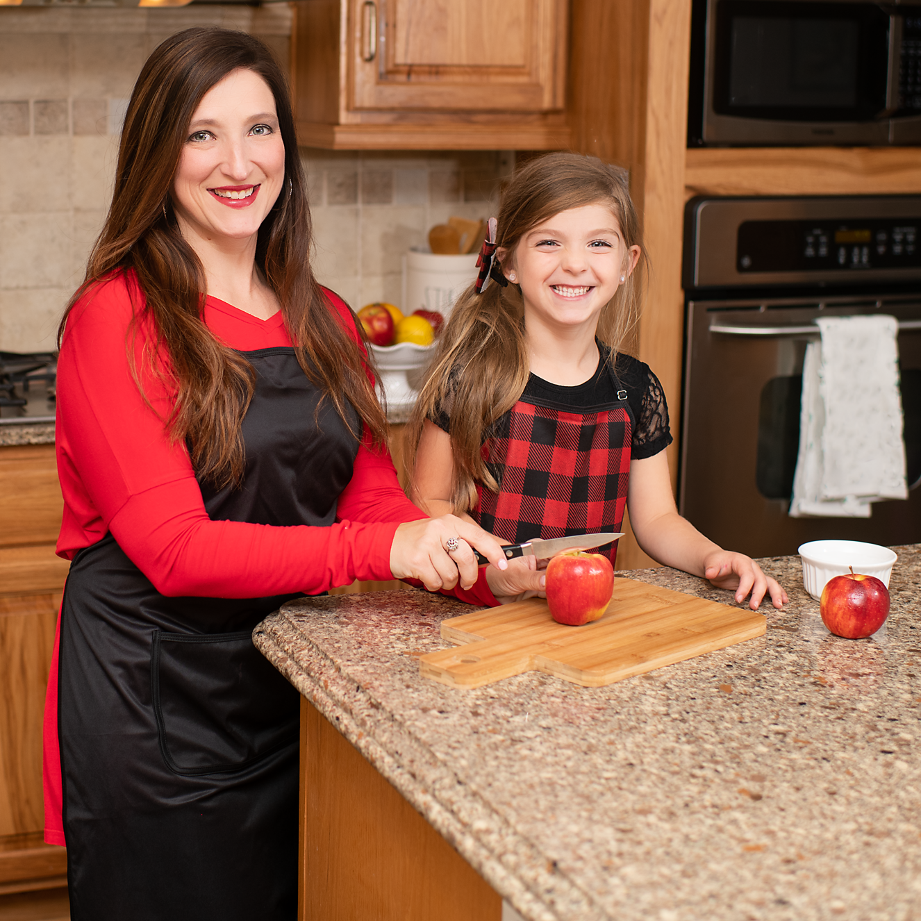 Red Buffalo Plaid Apron - fits sizes youth small through adult 2XL SALE