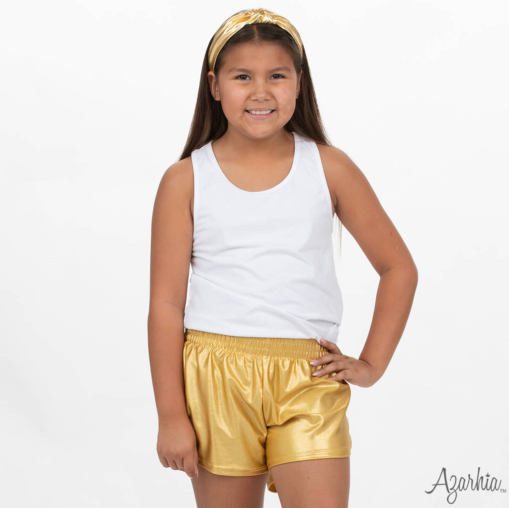 Top Knot Headband in Gold Metallic