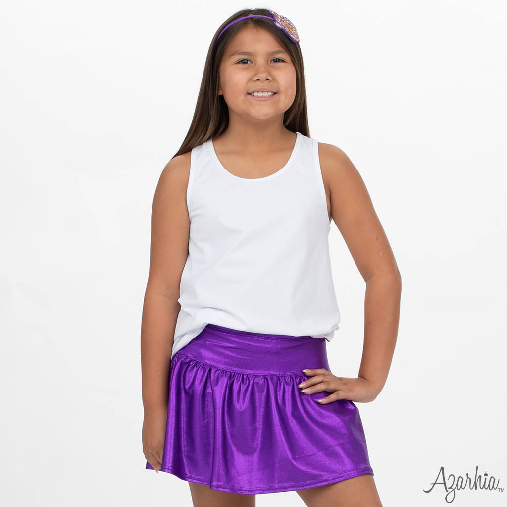 Gold Shimmer Gathered Skort