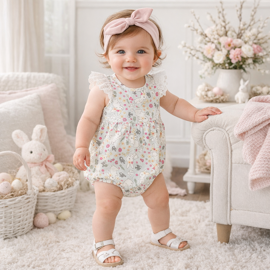 Baby Girl's Cottontail Garden Bamboo Bodysuit