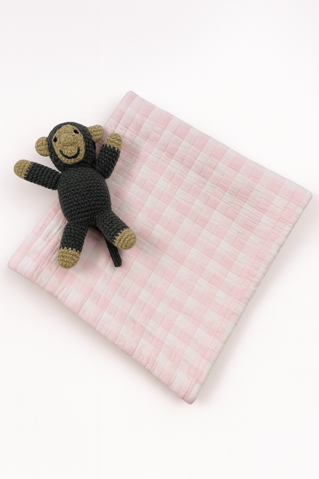 Gingham Check Baby Blanket