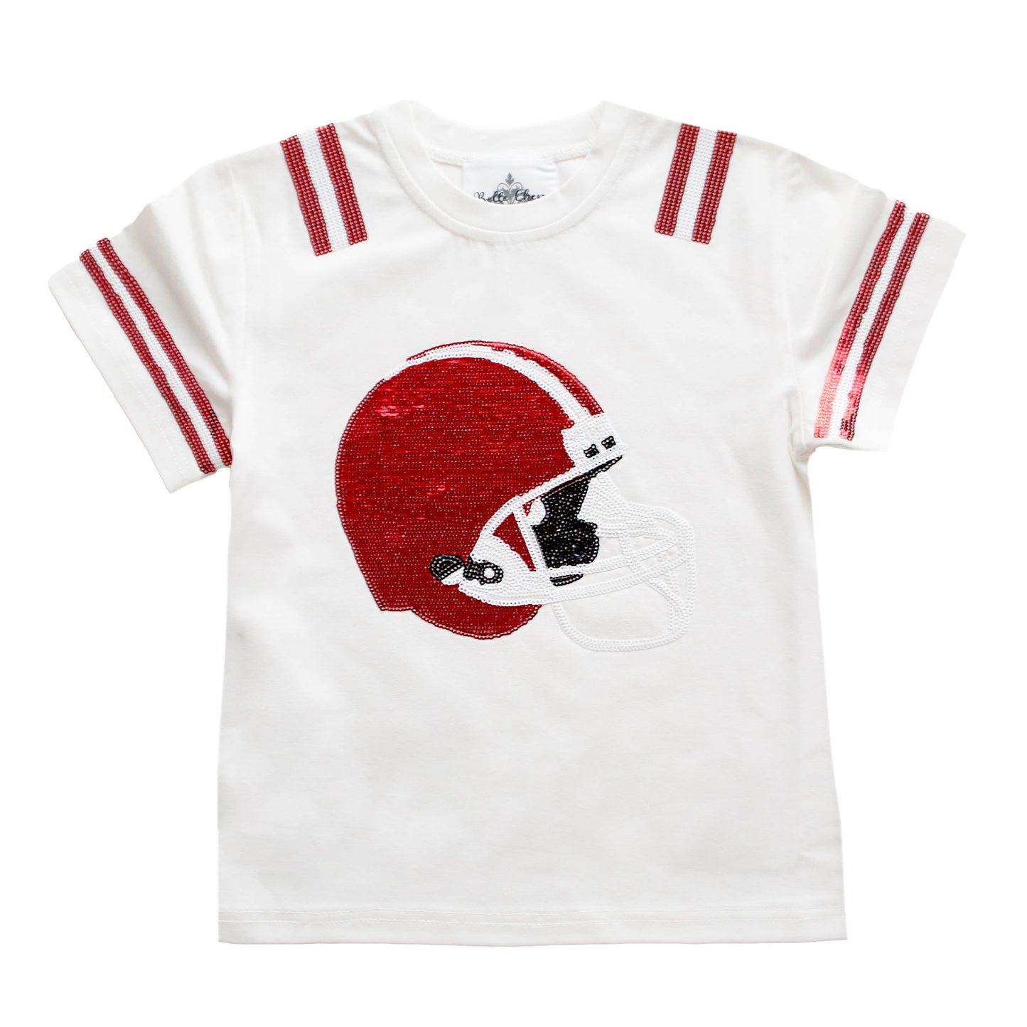 Women's Red & White Helmet Tee