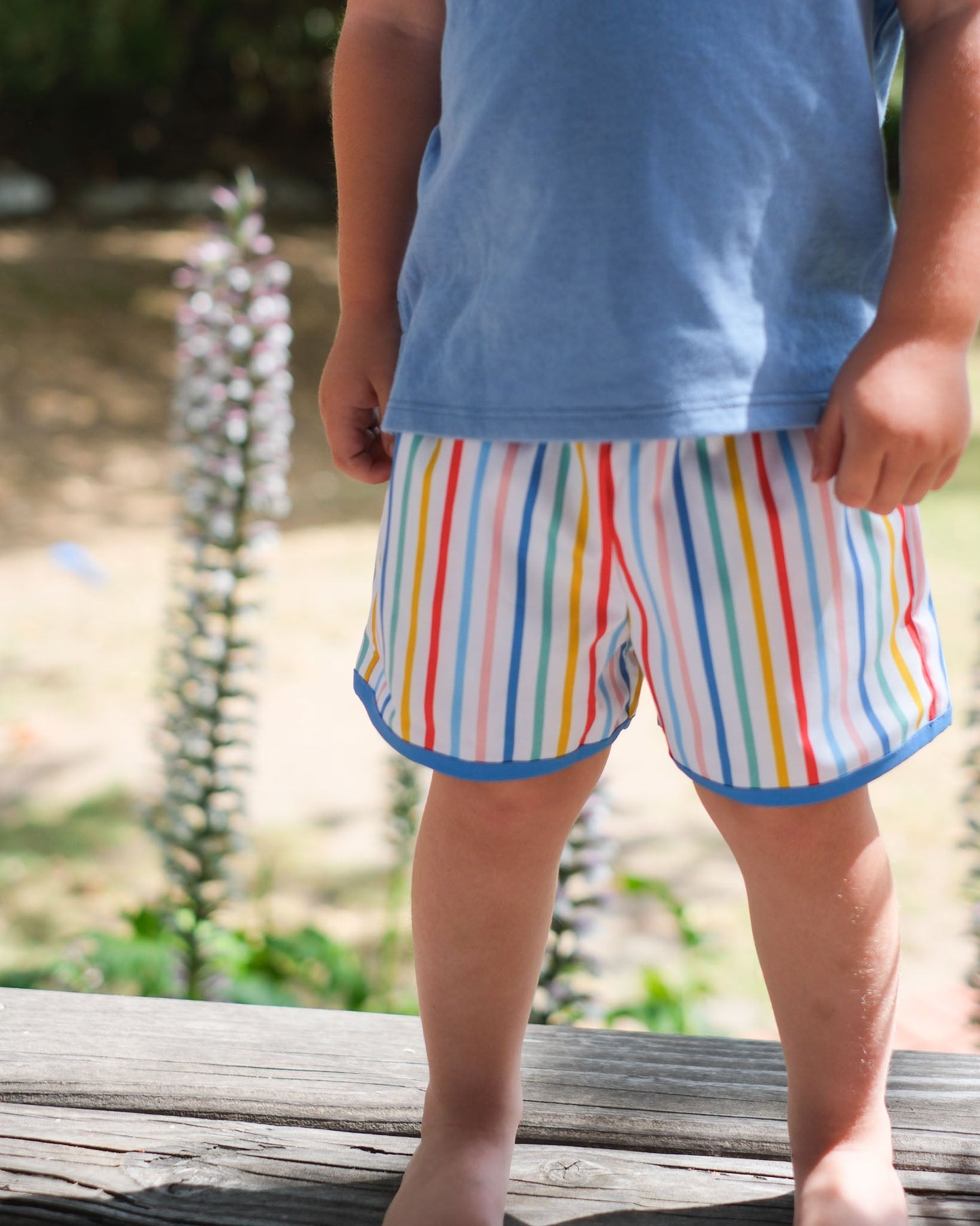 Citrus Stripe Swim Trunks- FINAL SALE