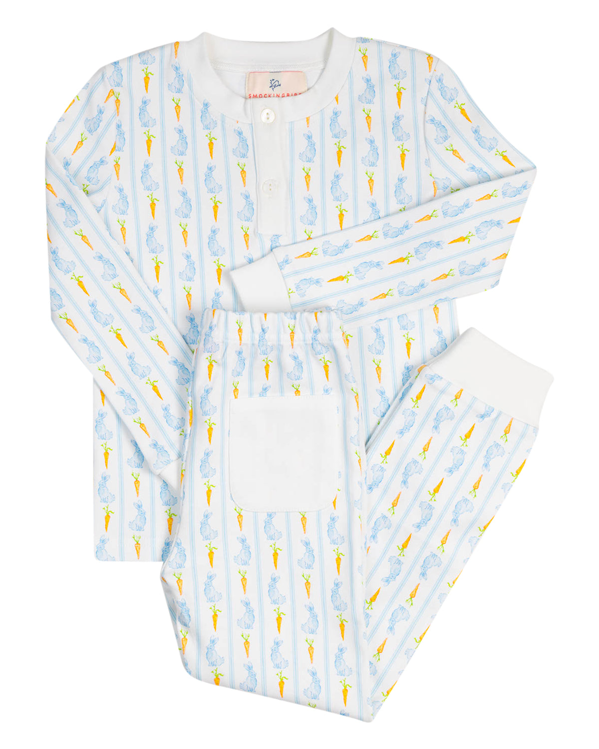 Blue Bunny Knit Pajamas-FINAL SALE