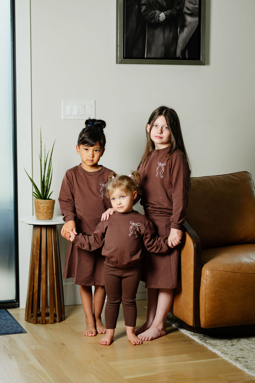 Bow Sweatsuit-Rosy Brown