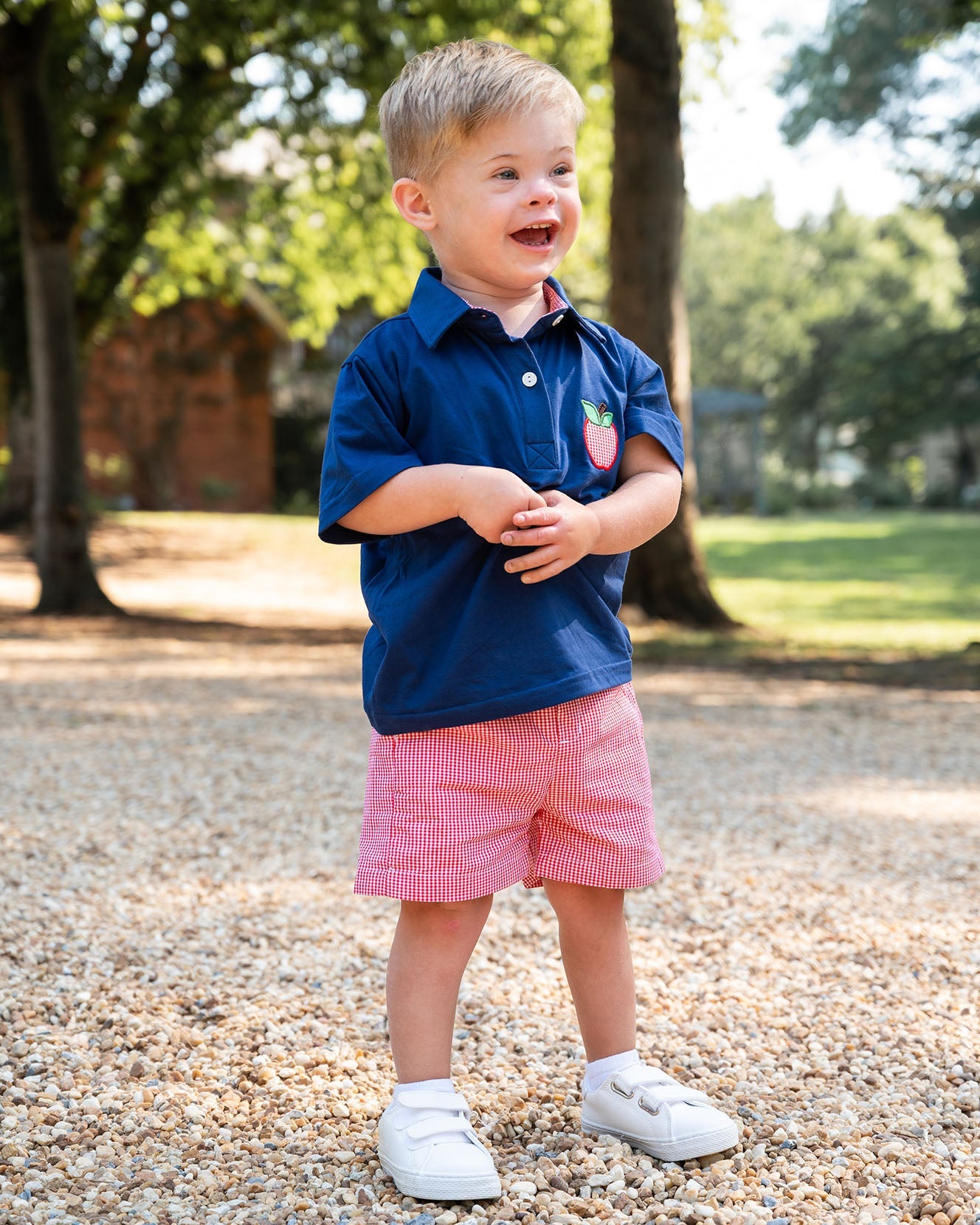 Apple Applique Shorts Set- FINAL SALE