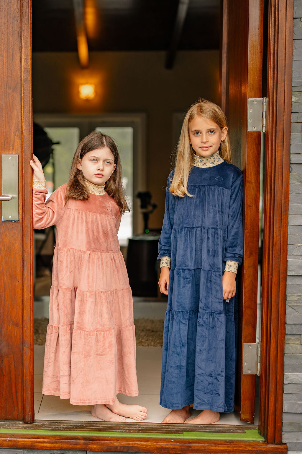 Velour Robe- Navy