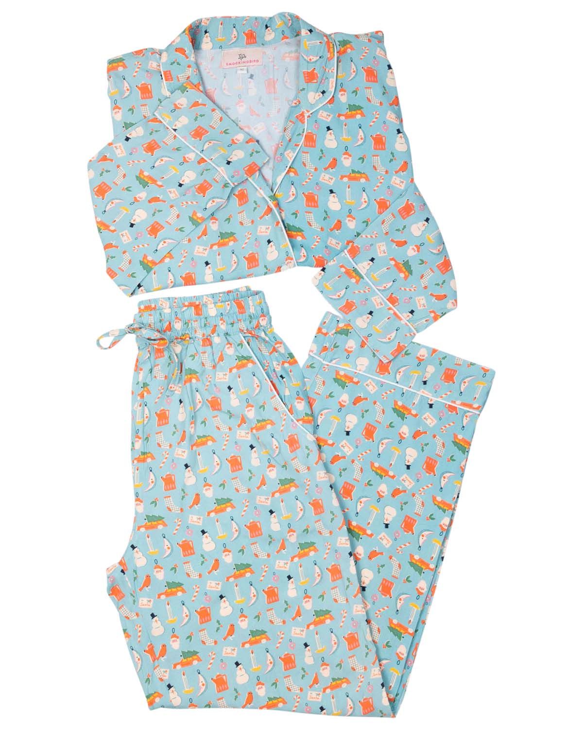 Vintage Christmas Toys Button Down Ladies Pajama- FINAL SALE