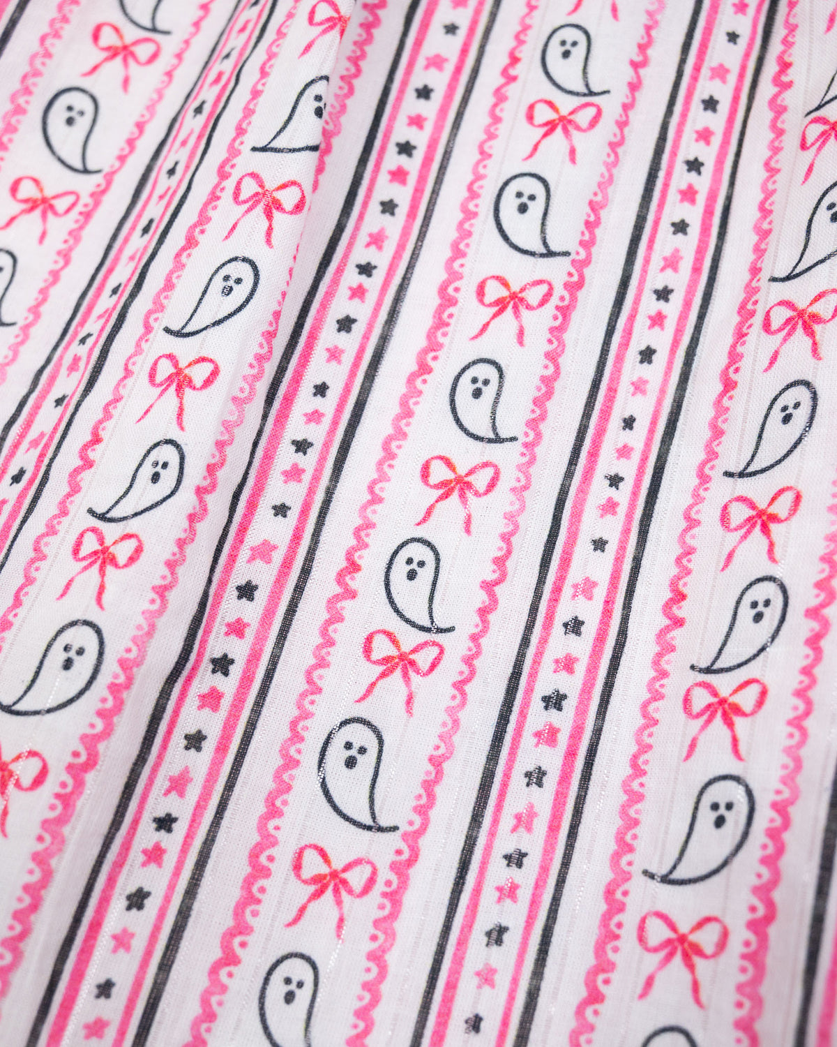 Ghost Stripe with Silver Lurex Pajama Set