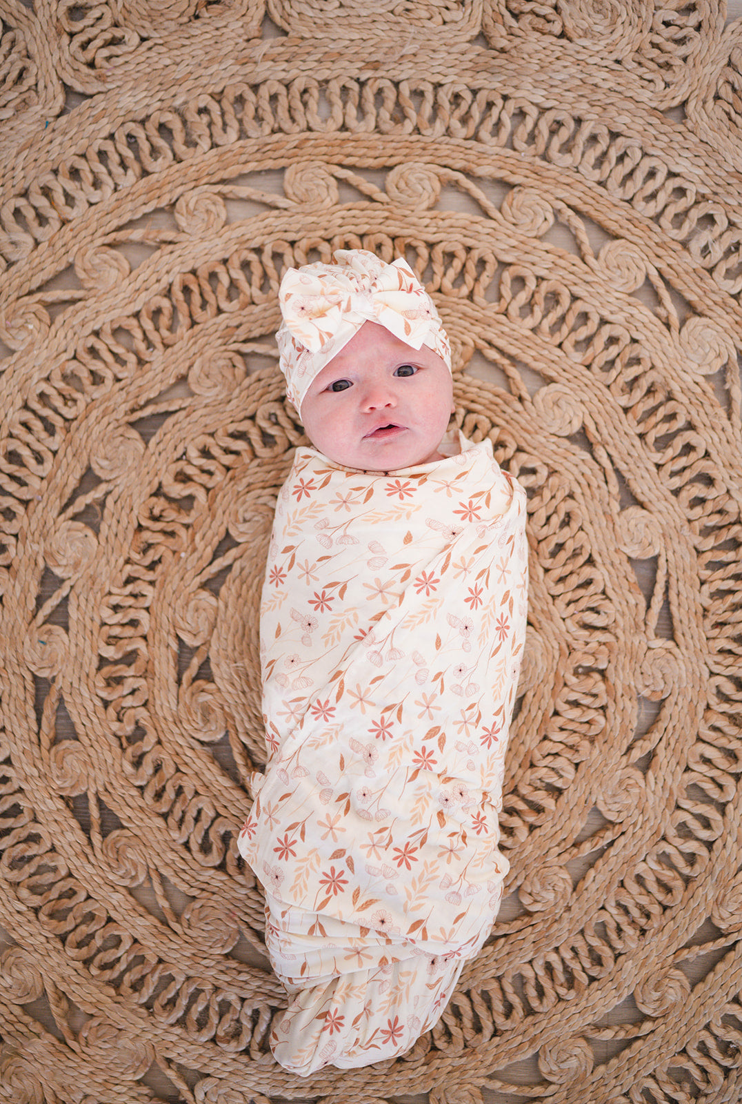Wildflower Bamboo Baby Swaddle Blanket – Stretch Newborn Swaddle