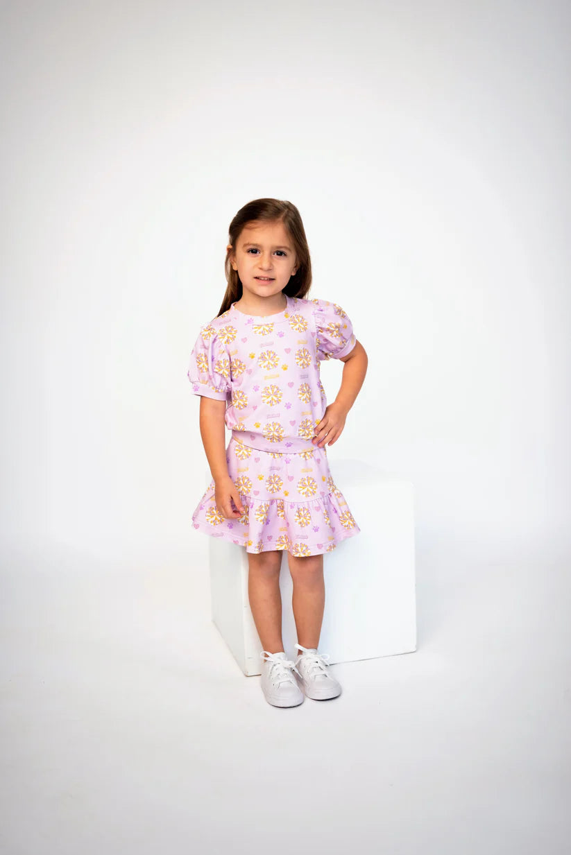 Pom-Pom Paws Twirl & Whirl Skirt Set