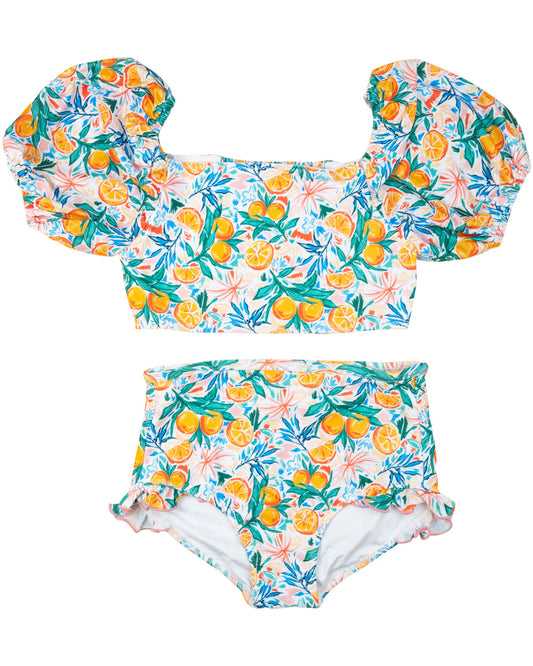 Summer Citrus High Waisted Bikini- FINAL SALE