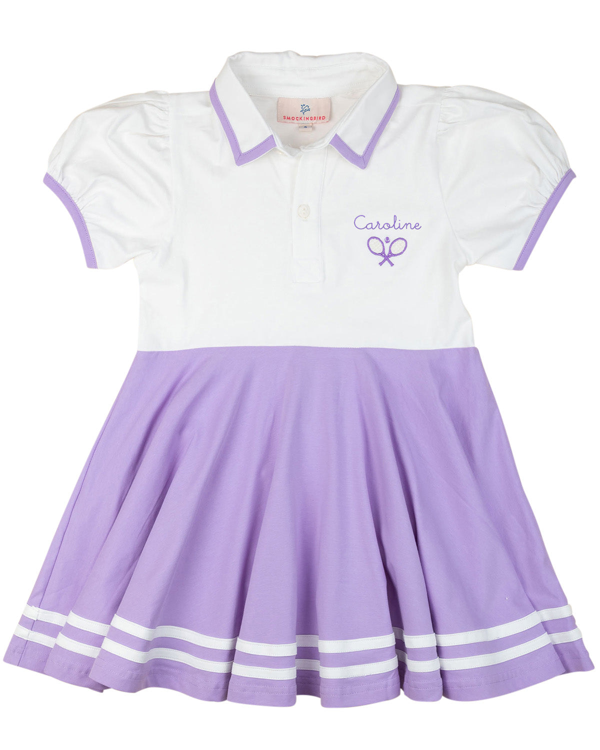 Purple and White Knit Tennis Dress, 7