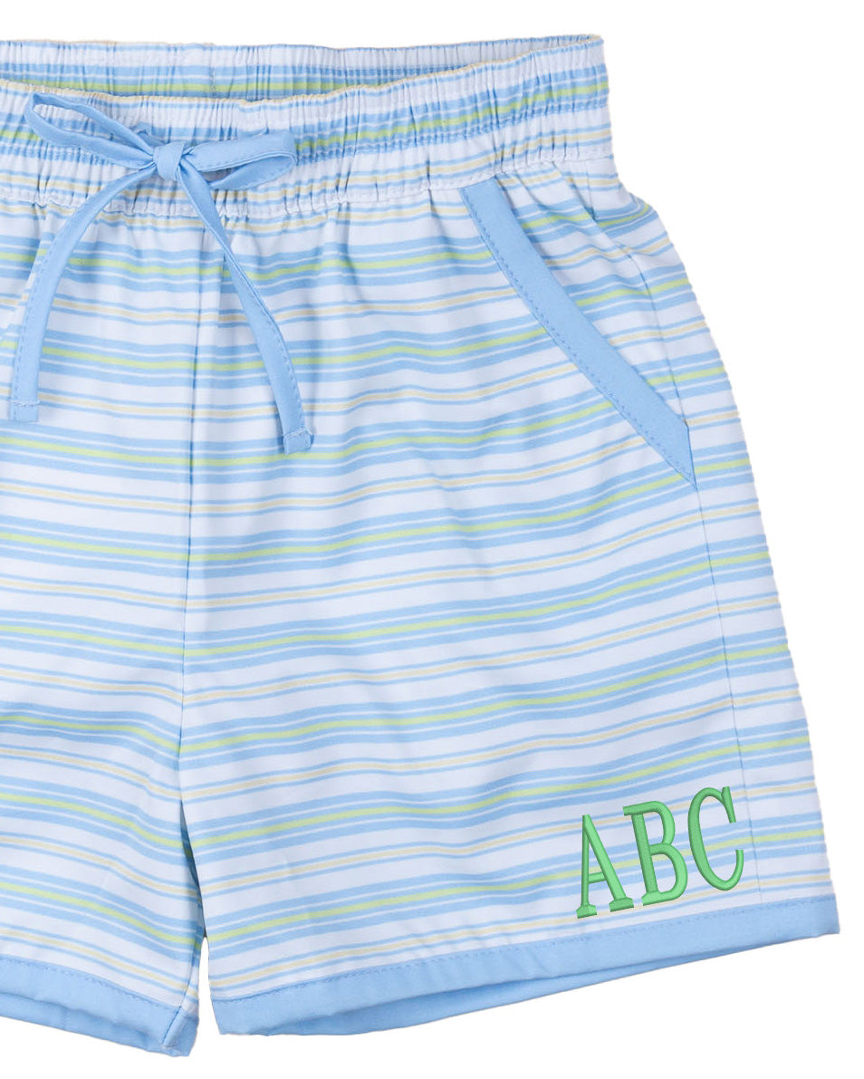 Seabreeze Stripe Swim Trunks- FINAL SALE