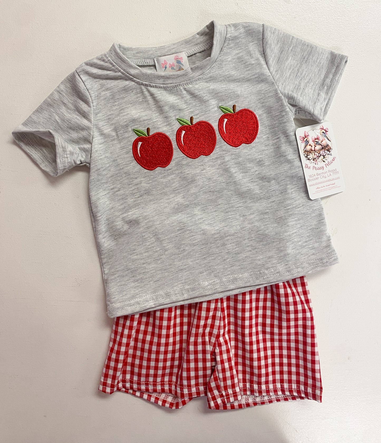 Back to School Plaid Apple