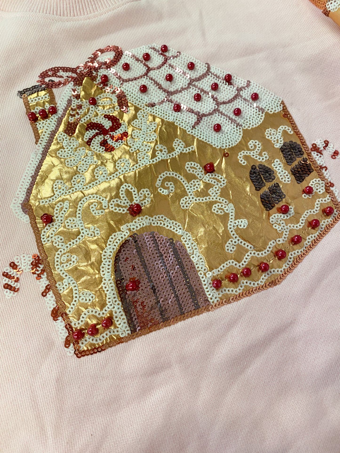 Gingerbread House Sequin Sweatshirt – Girls Holiday Pullover