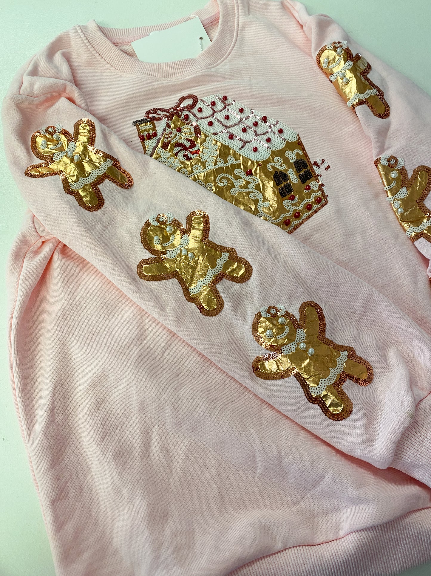 Gingerbread House Sequin Sweatshirt – Girls Holiday Pullover