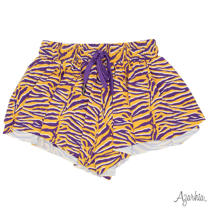 Tiger Print Butterfly Flowy Short