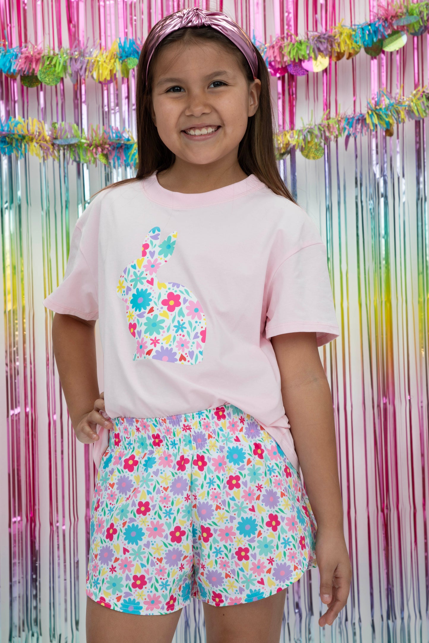 Floral Bunny Boxy T