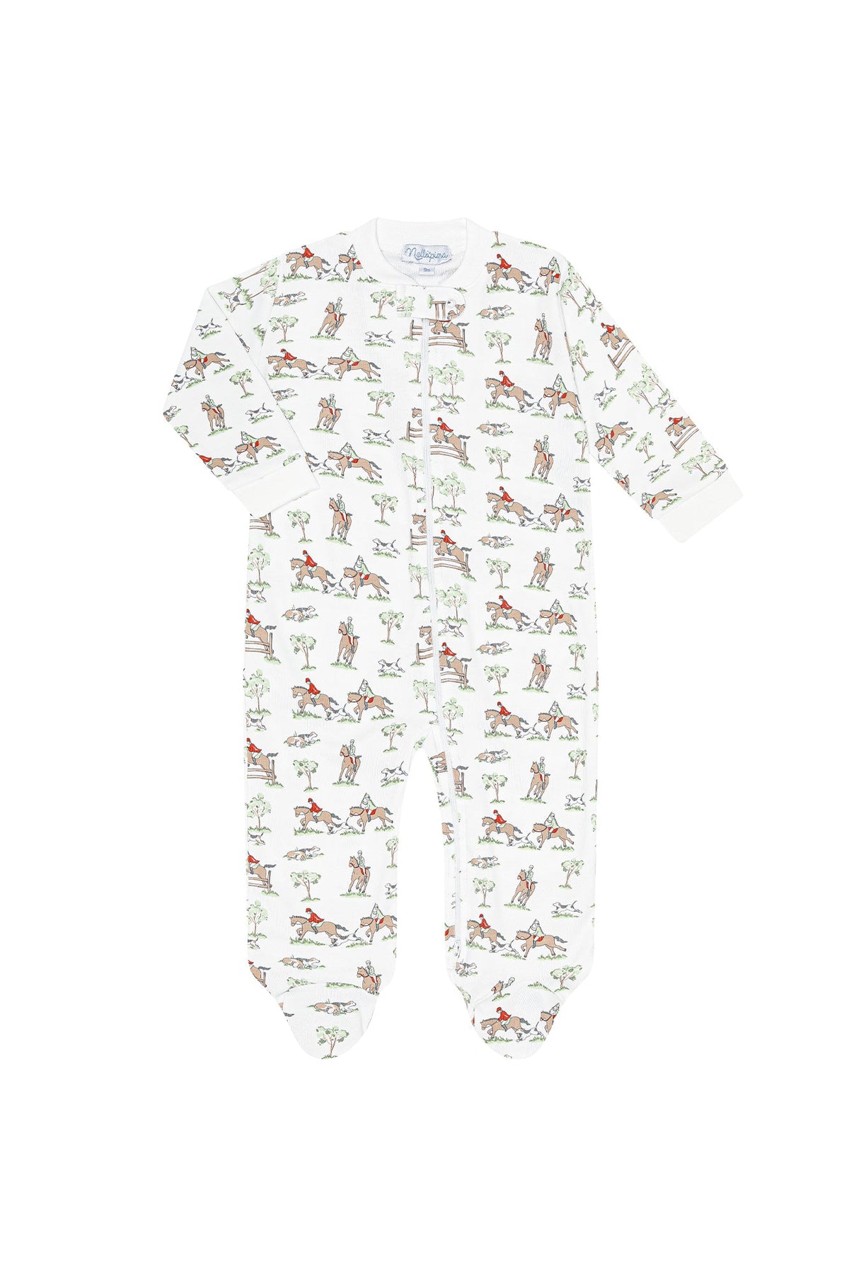 Equestrian Chase Zipper Footie