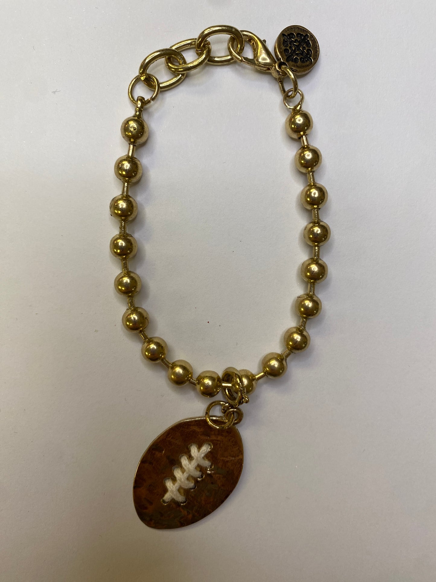 Antique Football Charm Bracelet
