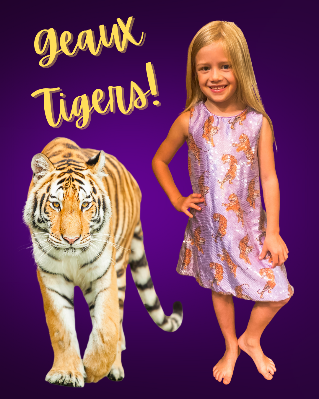 Tiger Sequin Shift Dress