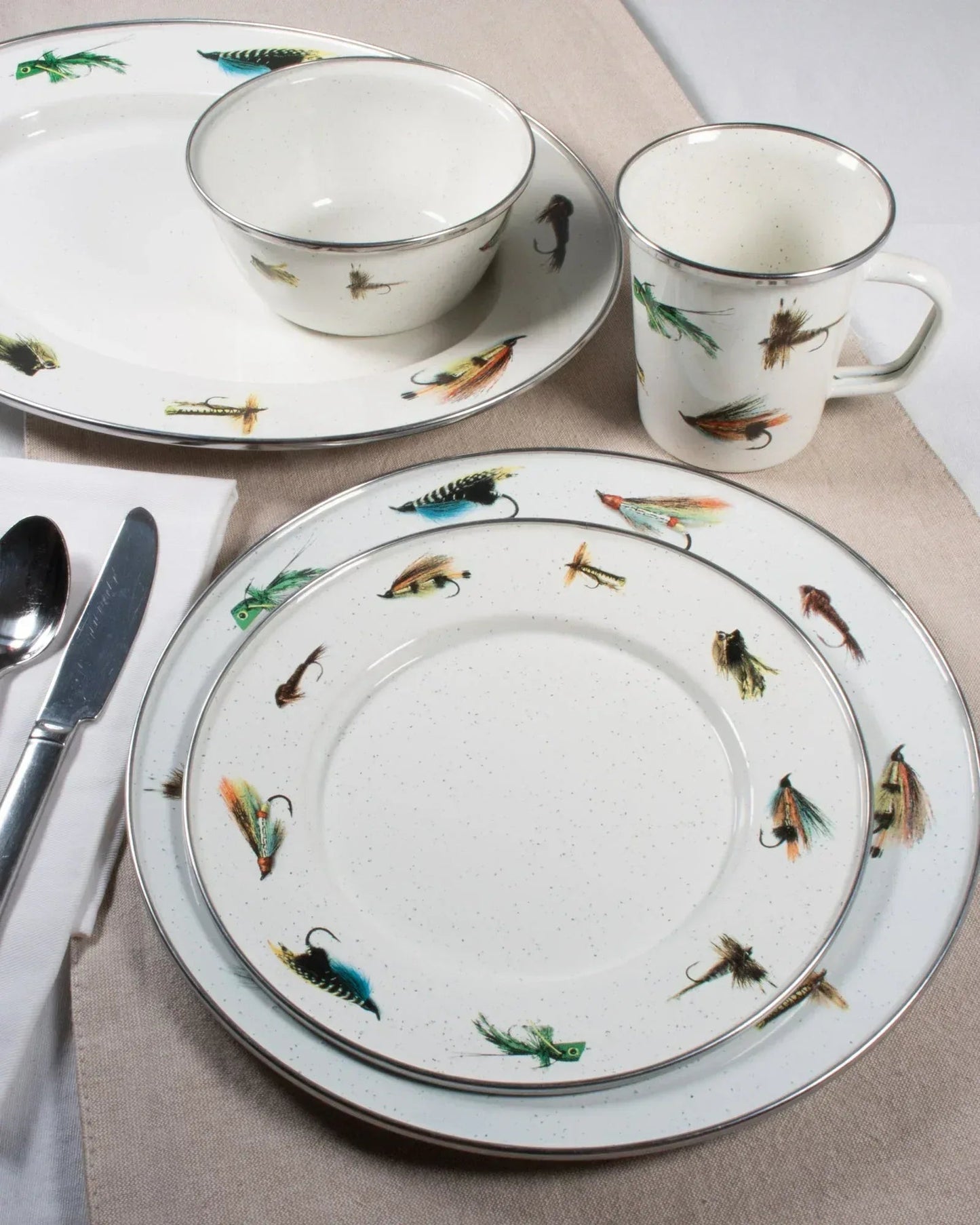 Fishing Fly Sandwich Plates - Set of 4