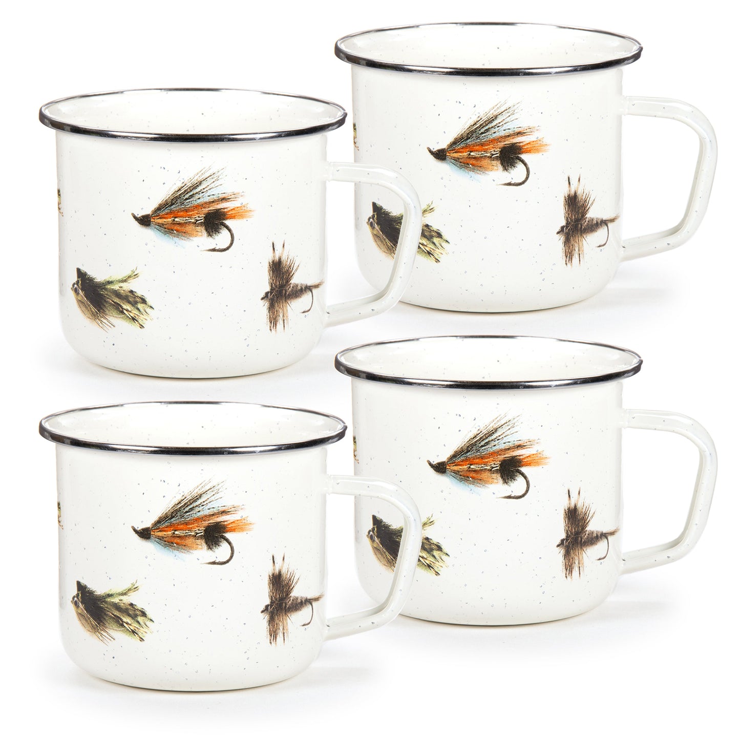Fishing Fly 24 oz Grande Mugs- Set of 4