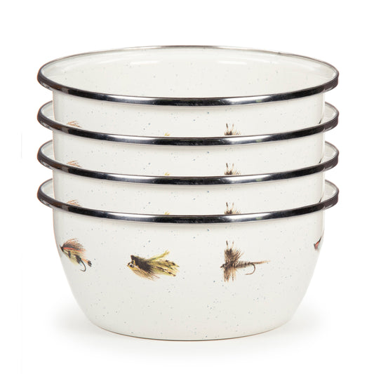 Fishing Fly Salad Bowls - Set of 4