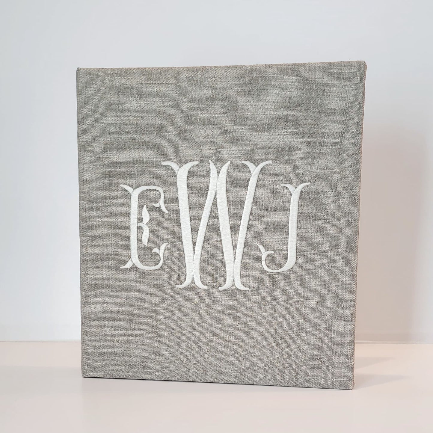 Baby Memory Book - Flax Linen (NO Bow)