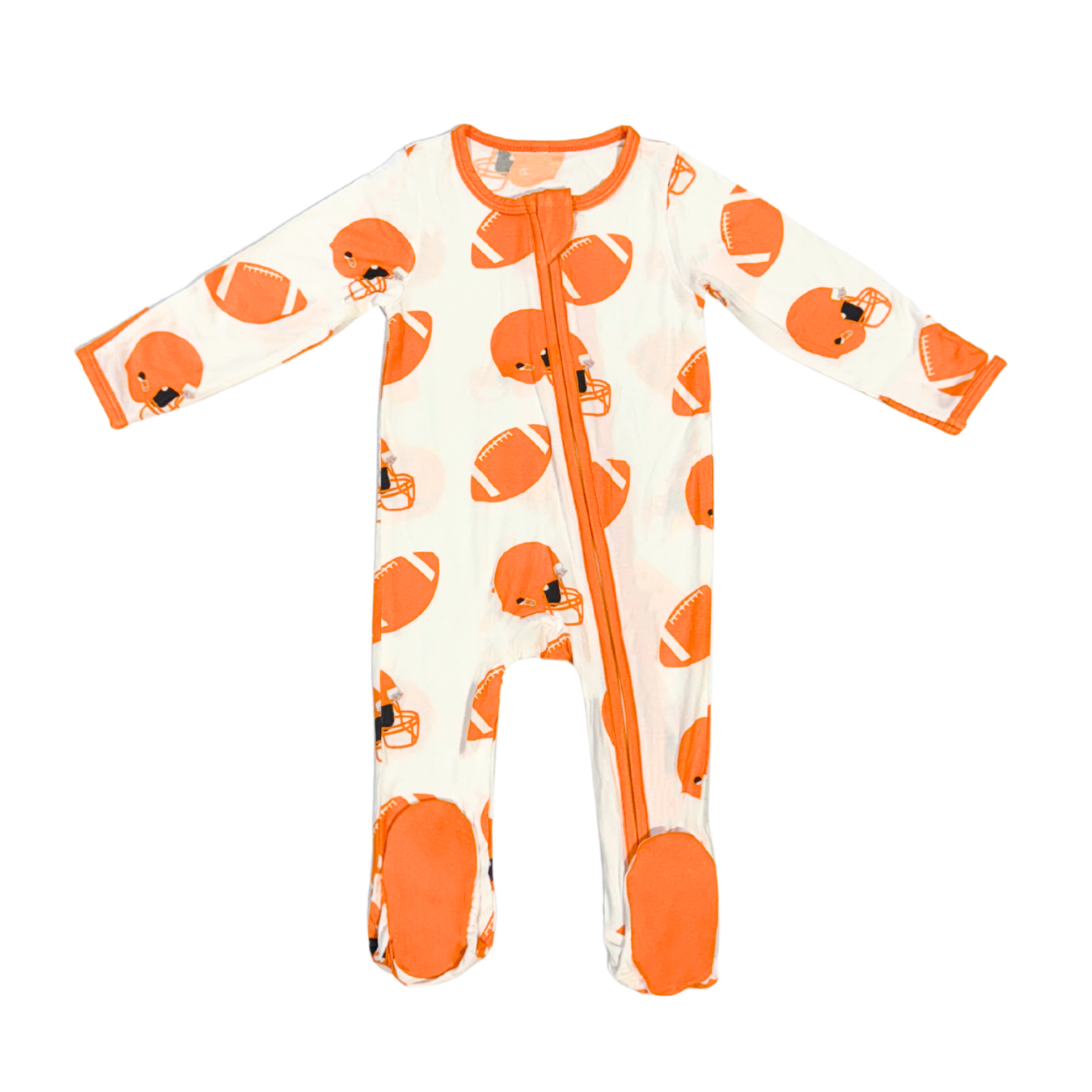 Football Fever Orange Romper