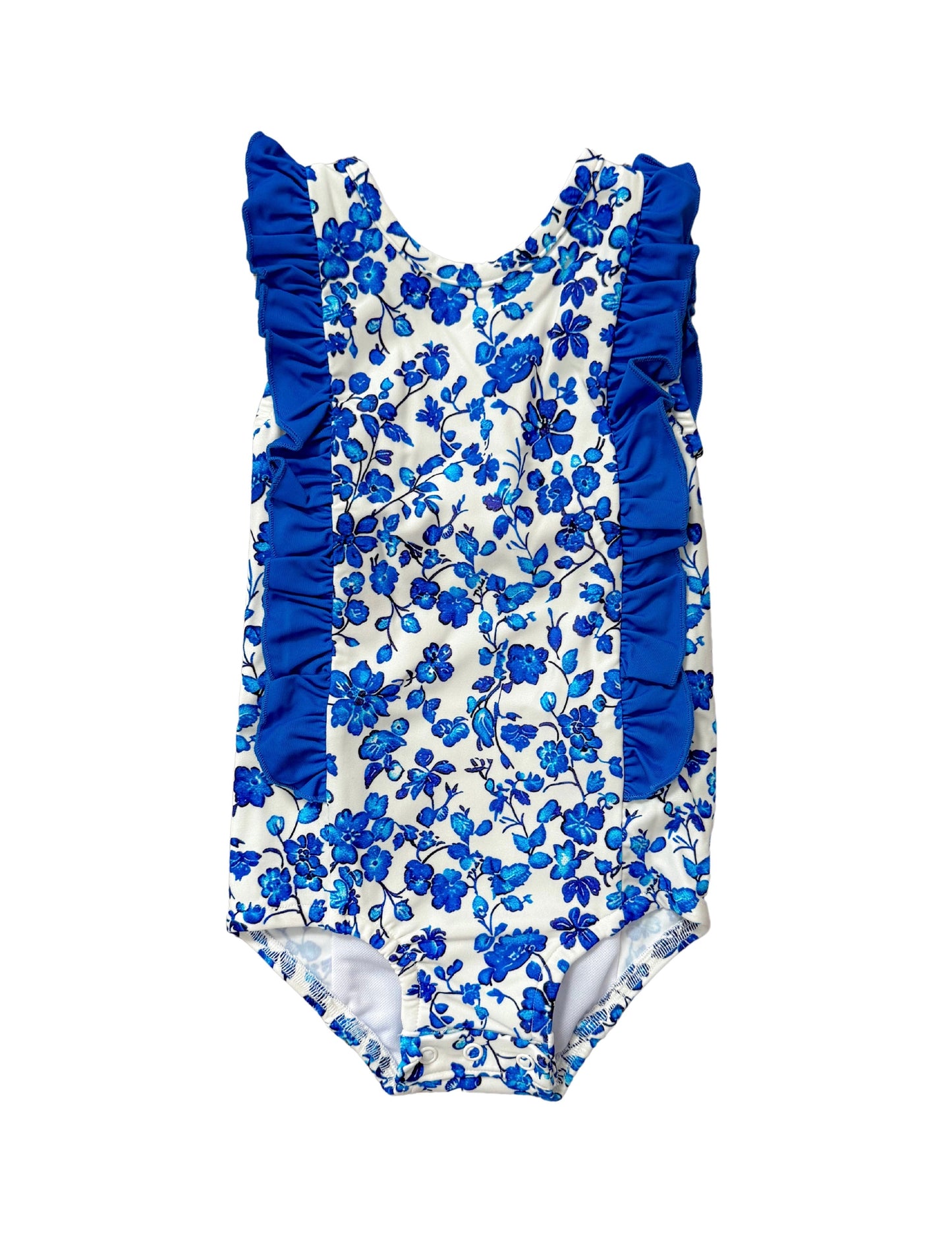 Dainty Blue Ruffle One Piece
