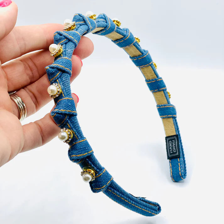 Thin Denim Headband