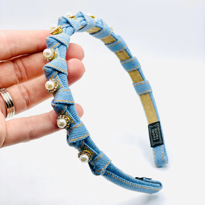 Thin Denim Headband