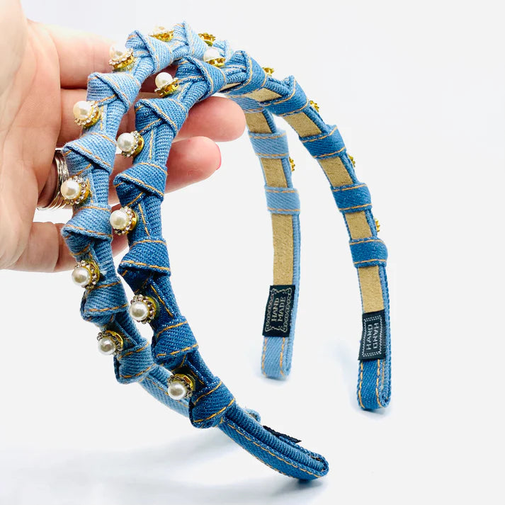 Thin Denim Headband