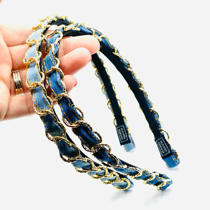 Thin Denim Headband